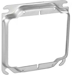 Metallic rectangular frame with rounded corners and a polished finish.